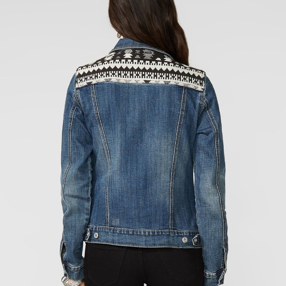 Stetson Jackets & Blazers - Stetson Cropped Denim Jacket with Embroidered Back